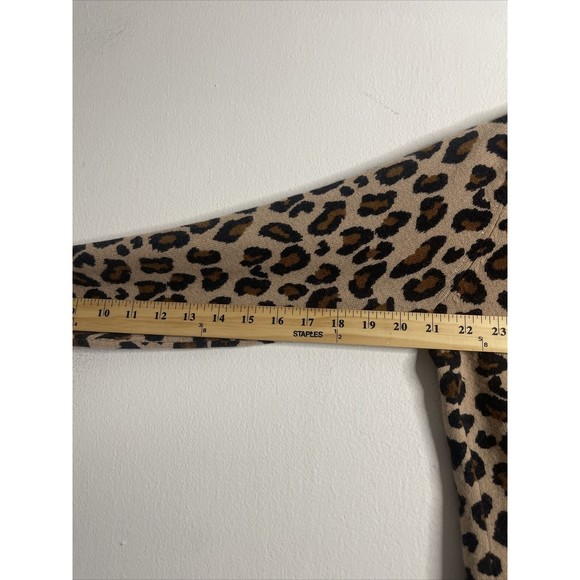 CYNTHIA ROWLEY 2 PLY 100% CASHMERE ROUND NECK SWEATER SIZE S ANIMAL PRINT - Picture 6 of 6